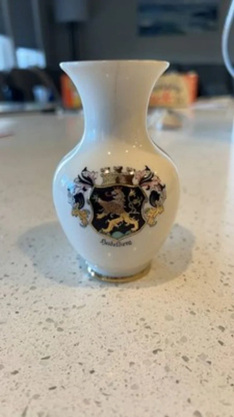 Vintage Heidelberg Souvenir Porcelain Vase